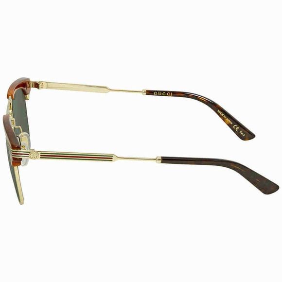 NEW Gucci Green and Gold Square Unisex Sunglasses main image 4